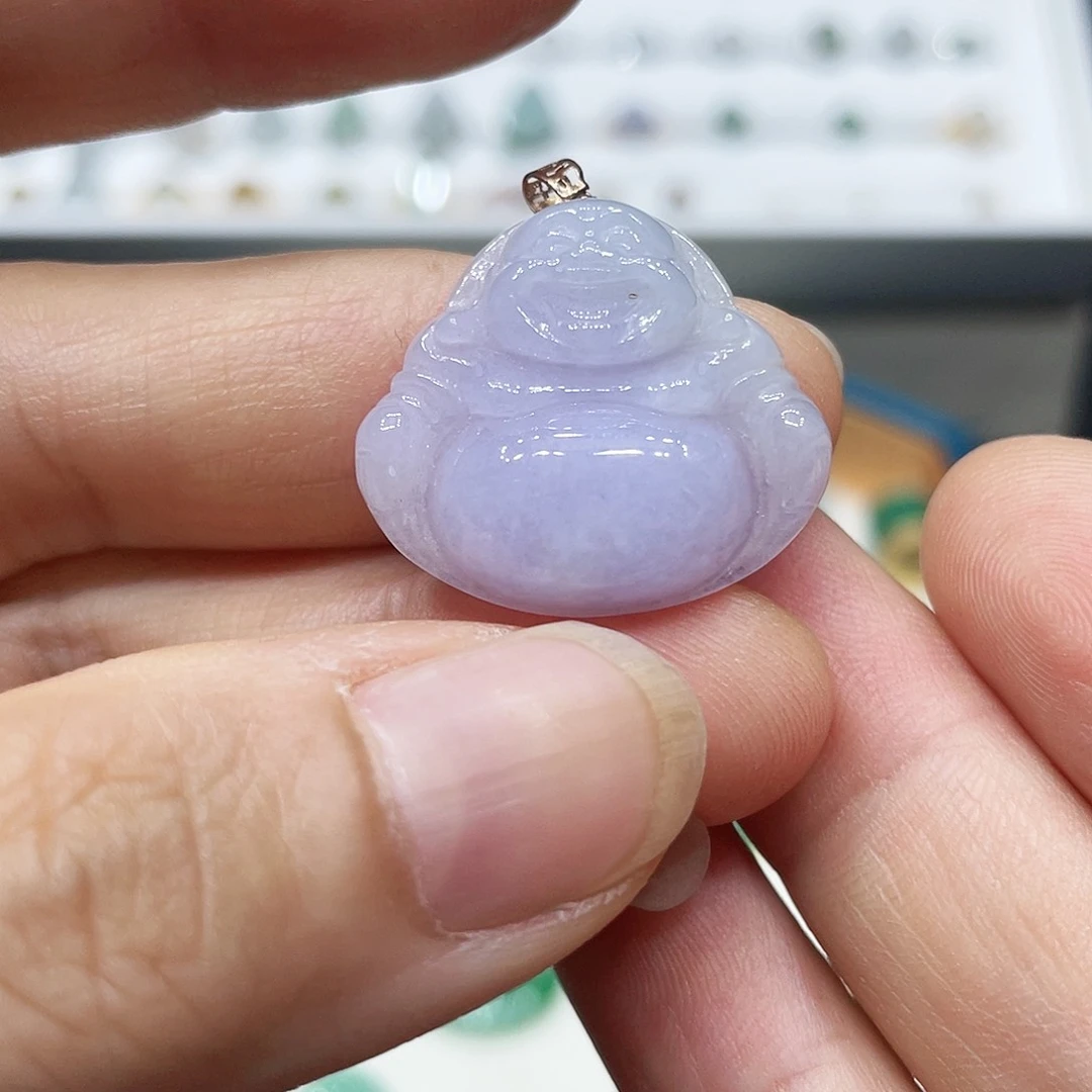 【闪购商品】翡翠18K金镶嵌吊坠(不含链)