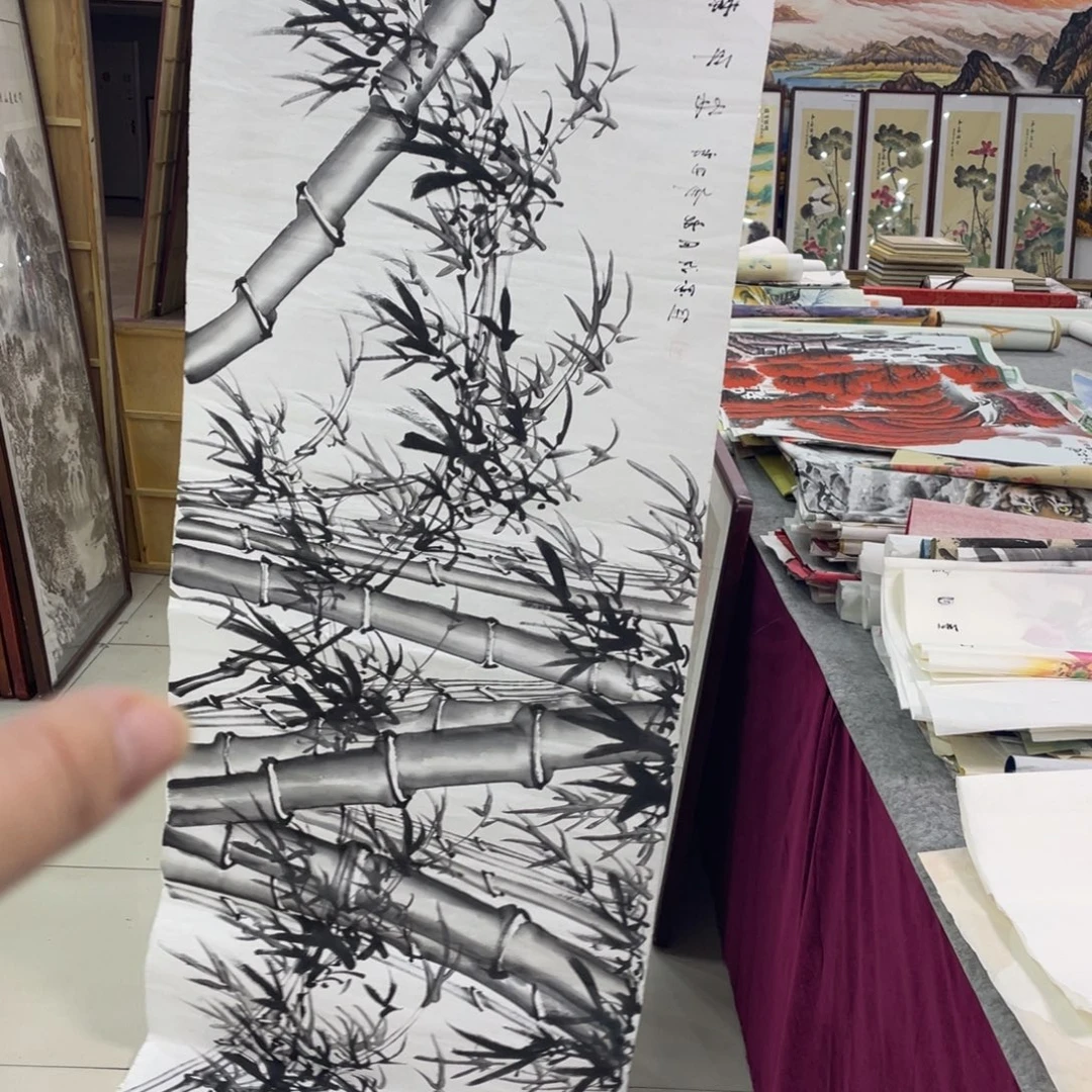 国画纯手绘的花鸟山水