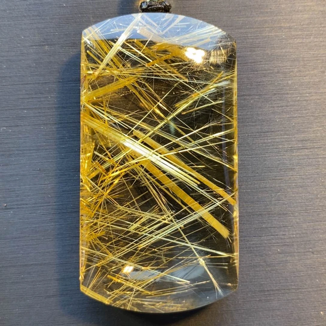 未镶嵌颈饰水晶钛晶无事牌