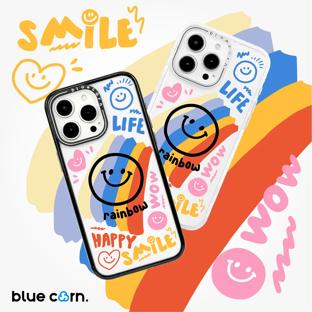 【张野专属】Bluecorn彩虹微笑 适用于iPhone16/15/14ProMax手机壳