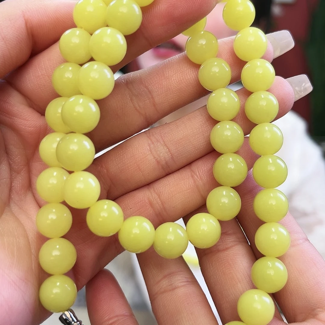 蛇纹石玉颈饰未镶嵌卡十鸡油黄