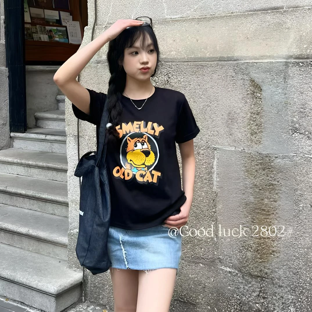 卡通印花圆领夏季短袖t恤