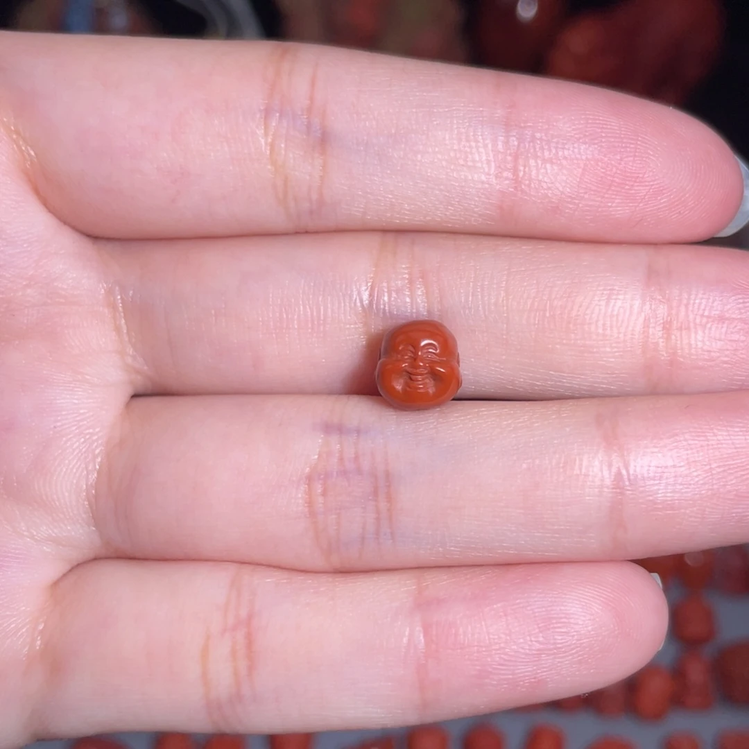 南红玛瑙未镶嵌弥勒佛7mm+