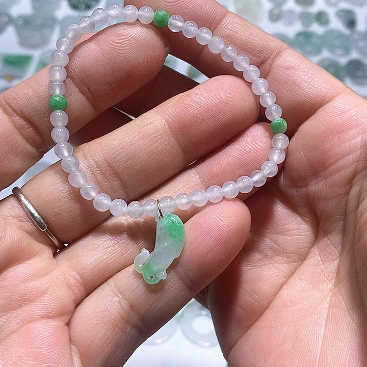 翡翠未镶嵌手链77号