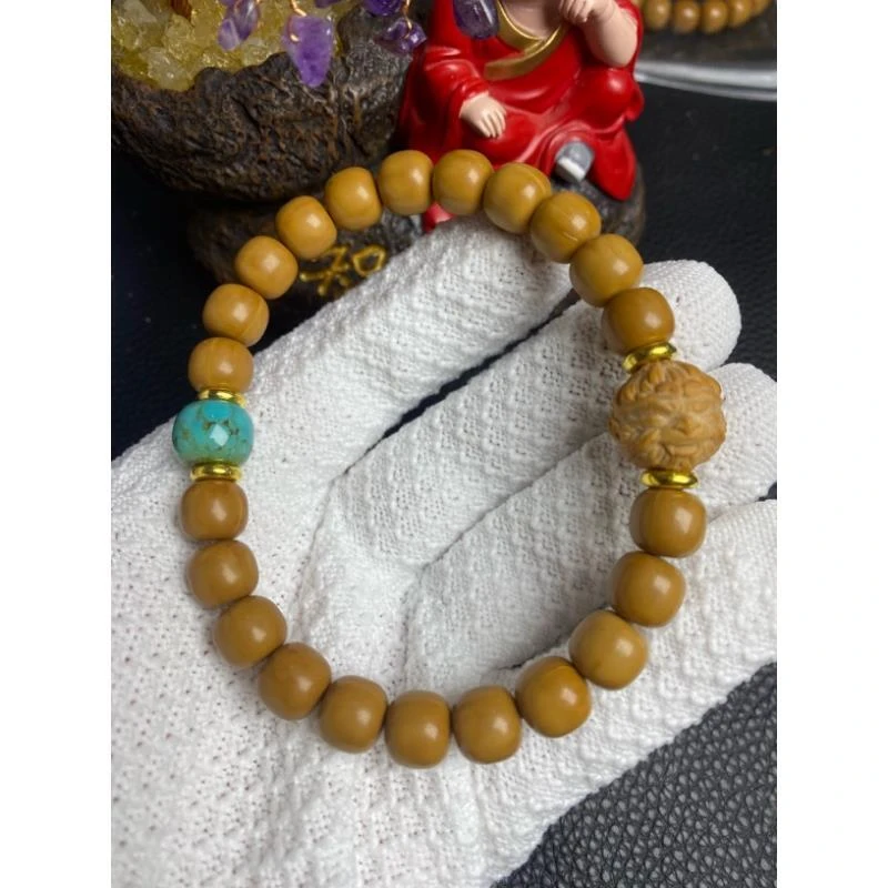 猴头雕刻大圣老型珠反油油点手串卡10左右 A048