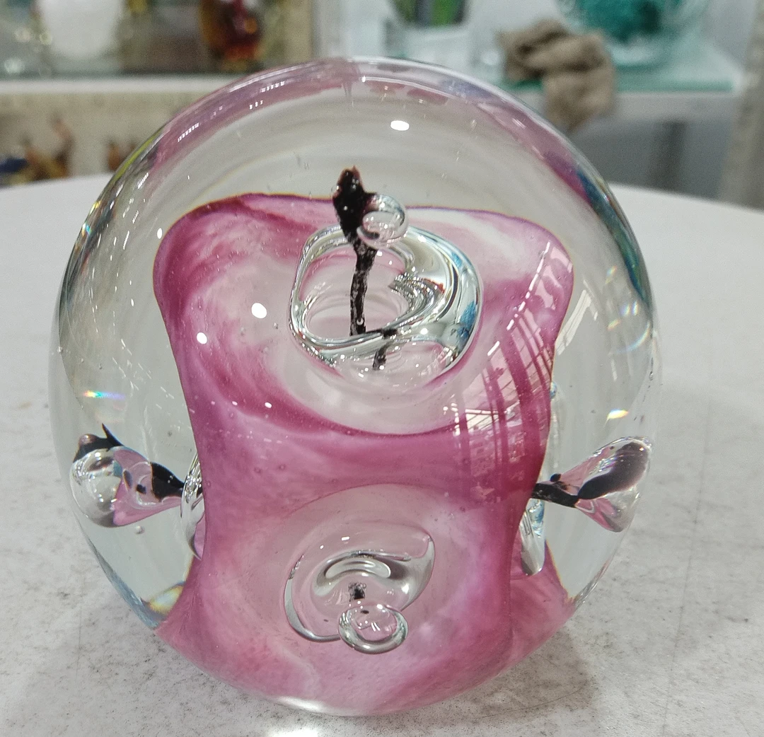 异形金红琉璃球手工创意制作