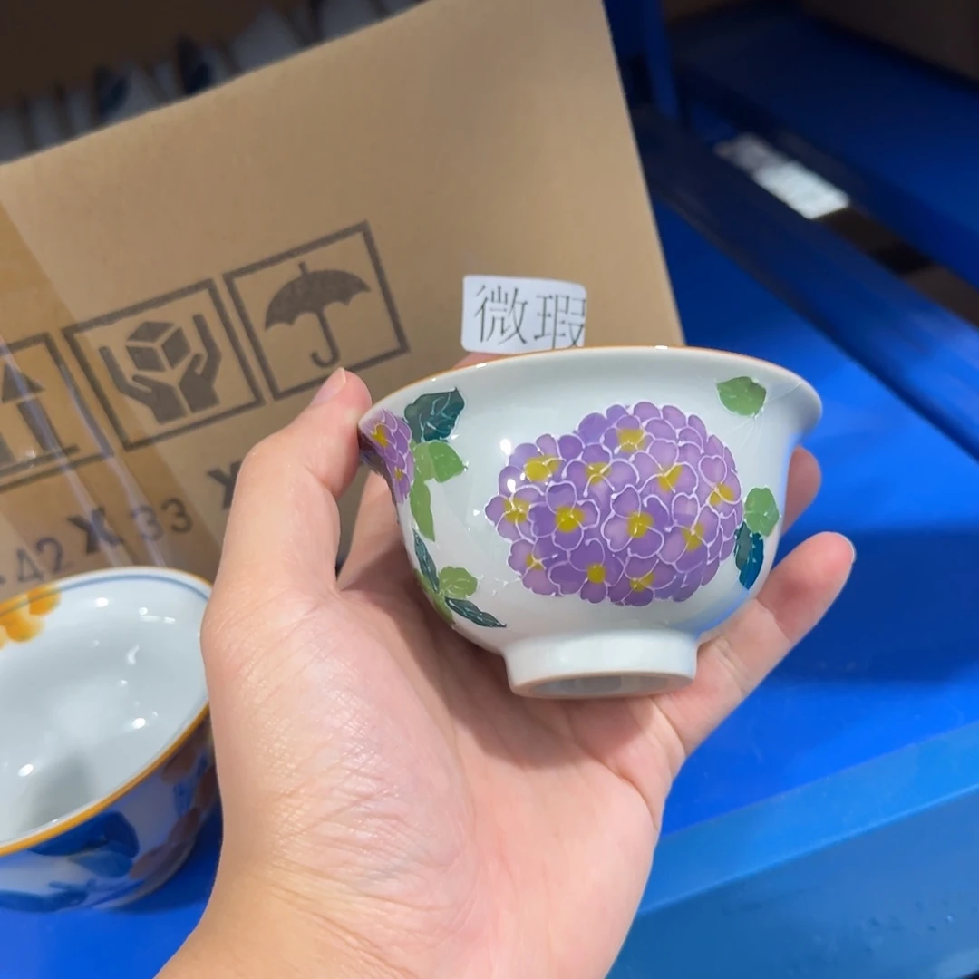 釉下手绘茶具微瑕