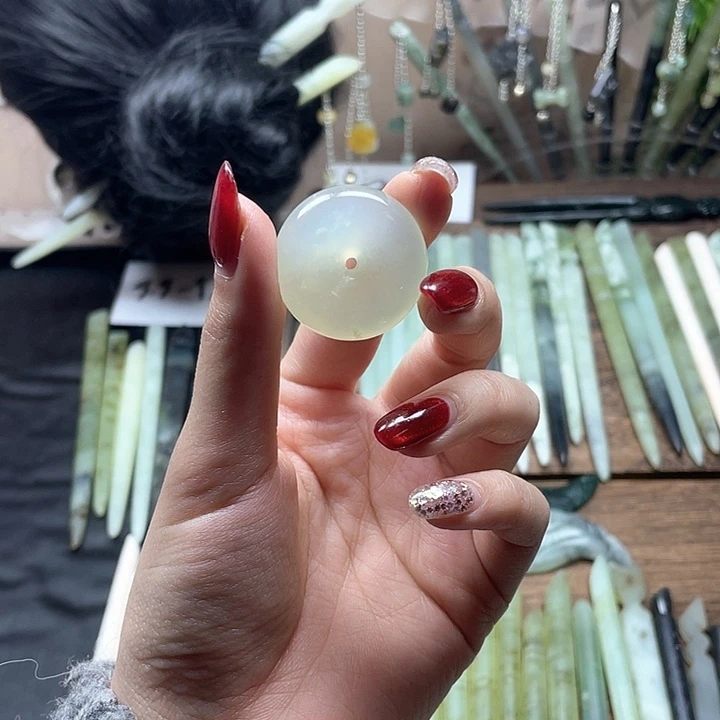 蛇纹石玉发饰合金