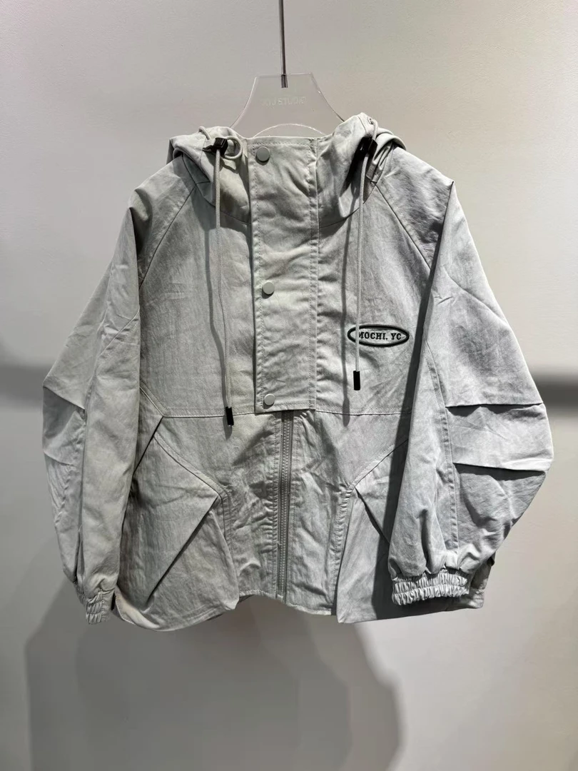 XTJ STUDIO童装 设计师款 MC 简约带帽外套 春款