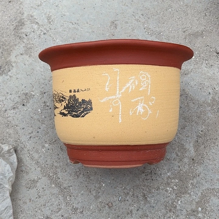 宜兴紫砂花盆，现货发