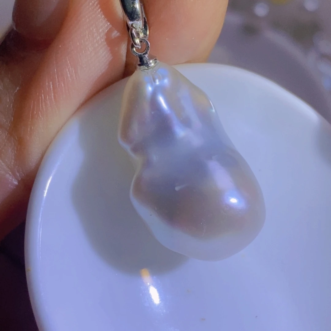 银S925镶嵌淡水珍珠淡水珍珠