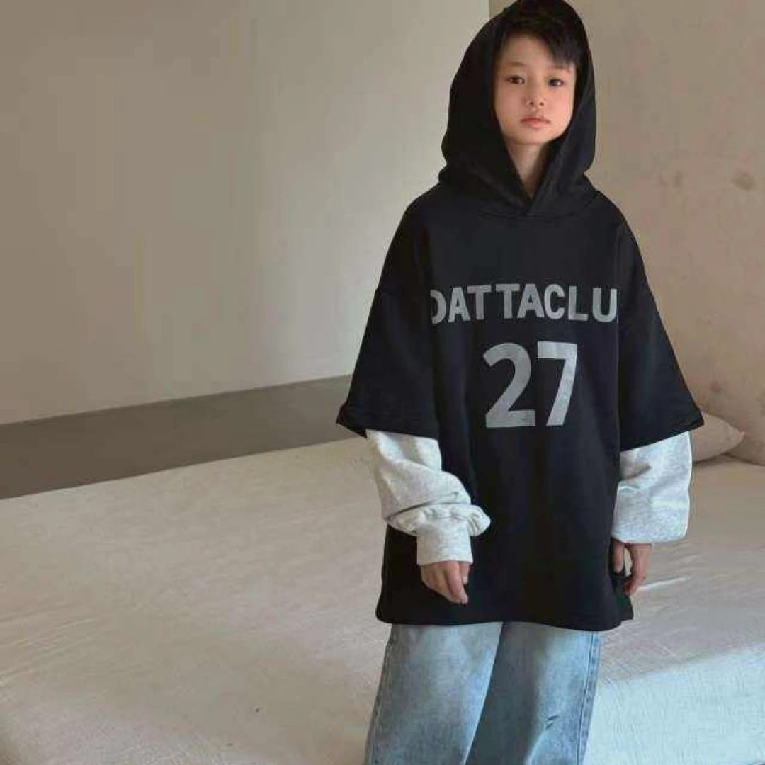 假两件连帽卫衣81762