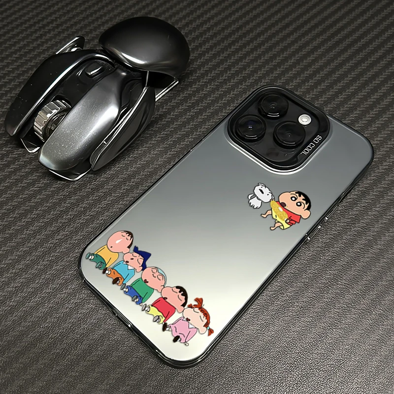 蜡笔小新适用iphone16手机壳15苹果14创意13pro max磨砂防摔12/11