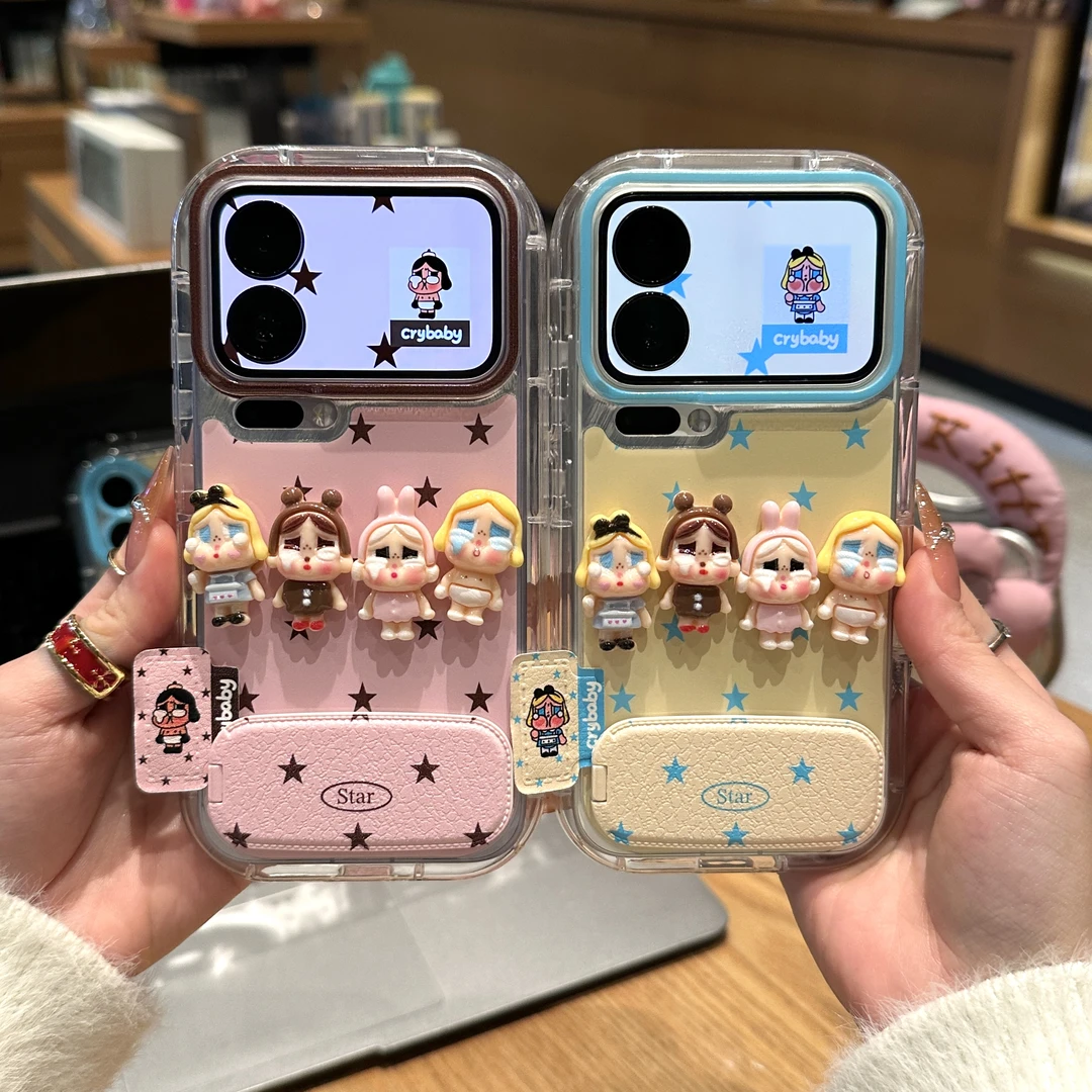 雅天立星星立体小人支架适用苹果17手机壳16套华为vivo小米15oppo