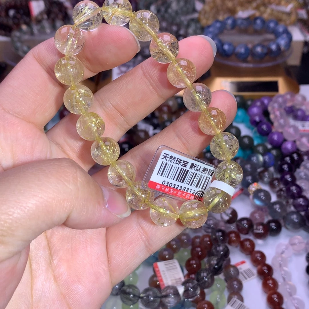 水晶手链未镶嵌10.8mm金发晶