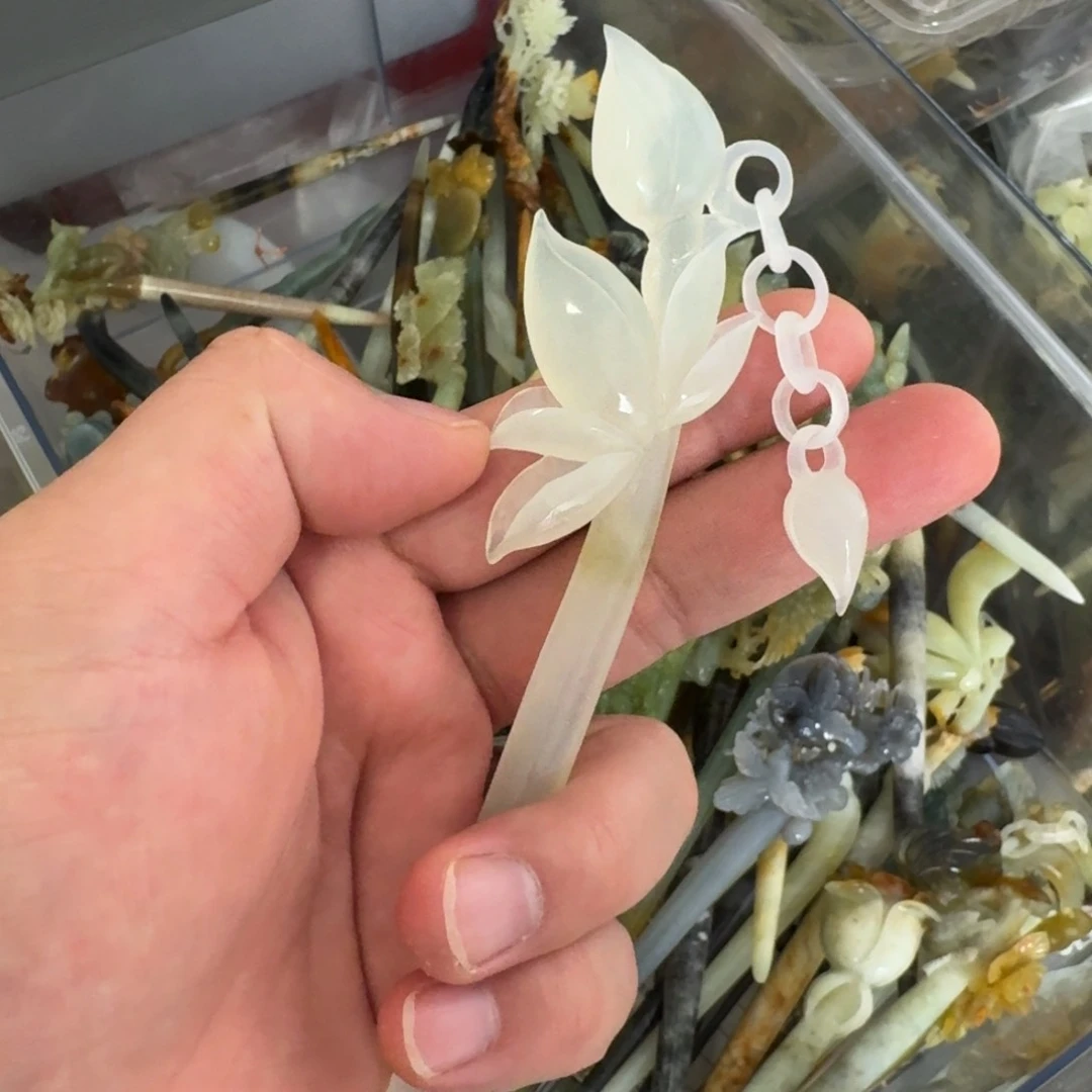 岫玉发饰未镶嵌明君玉簪贼拉好看