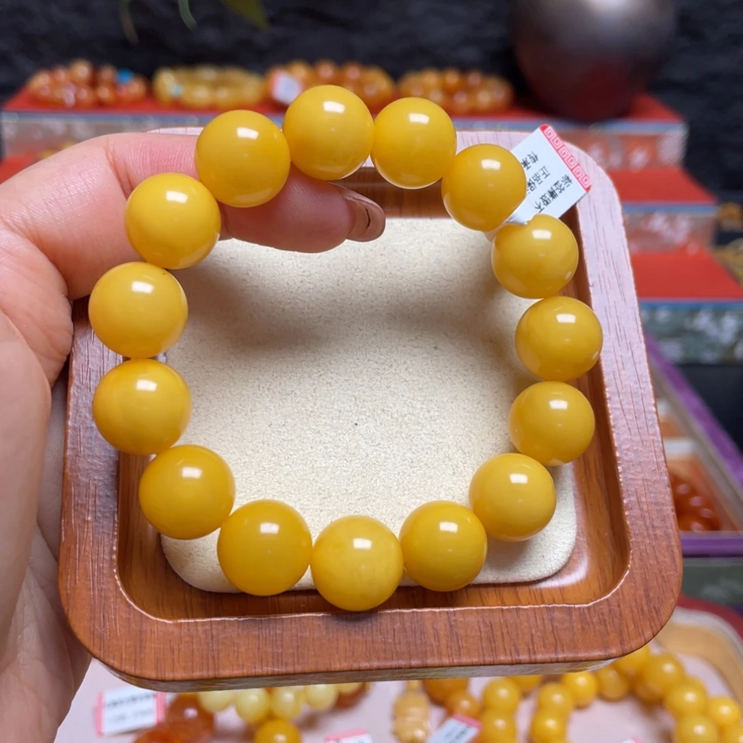 未镶嵌蜜蜡手链手串