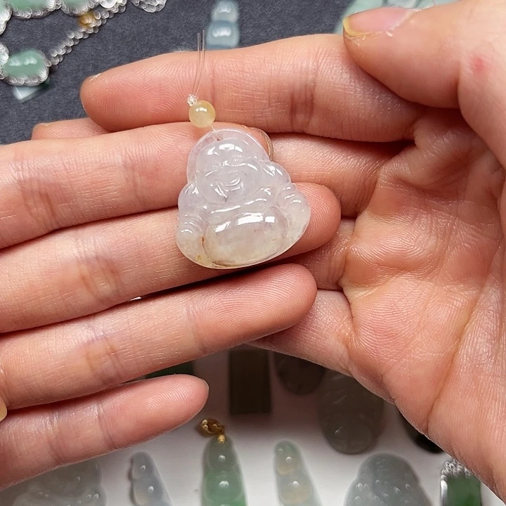 翡翠颈饰未镶嵌洒金佛公