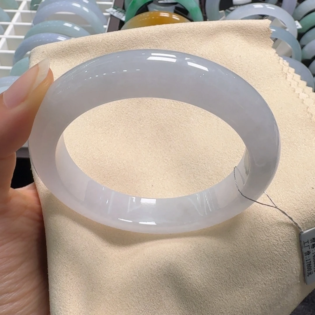 翡翠未镶嵌手镯白月光3401