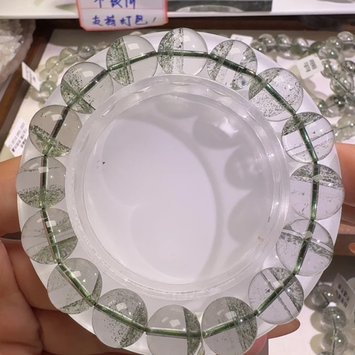未镶嵌手链水晶巴西绿幽灵12.6mm