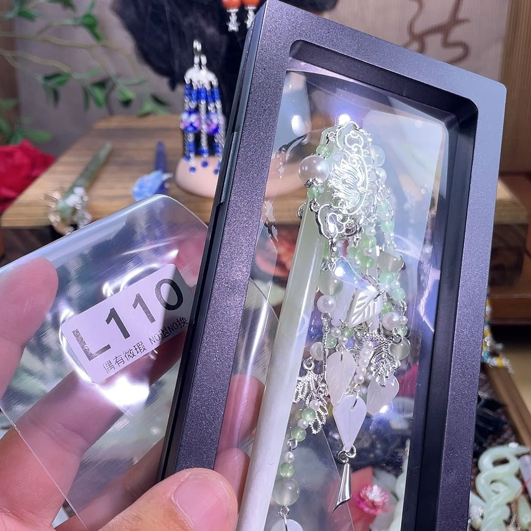 ****۶未镶嵌蛇纹石玉发饰