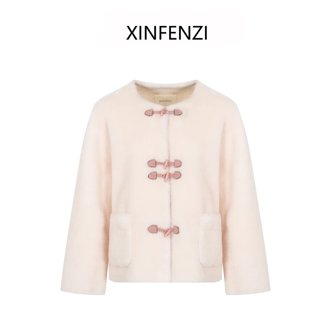 【小绵羊】XINFENZI 温暖舒适时髦感毛毛外套 WJK34208
