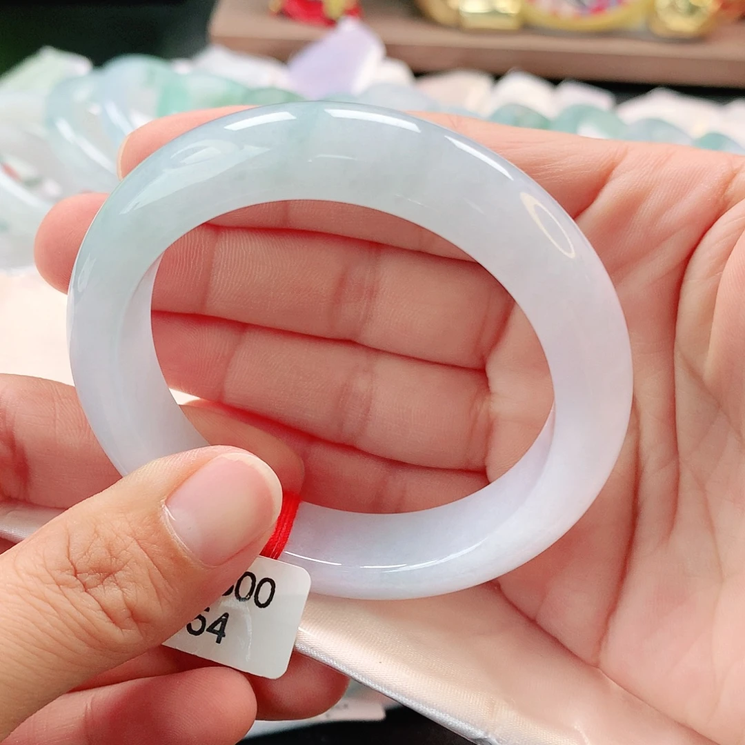 翡翠未镶嵌手镯54正