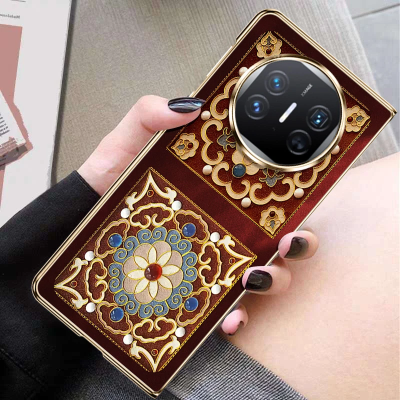 爆款适用华为mate x7掐丝敦煌手机壳x6高端新年安可拉红典藏版ins