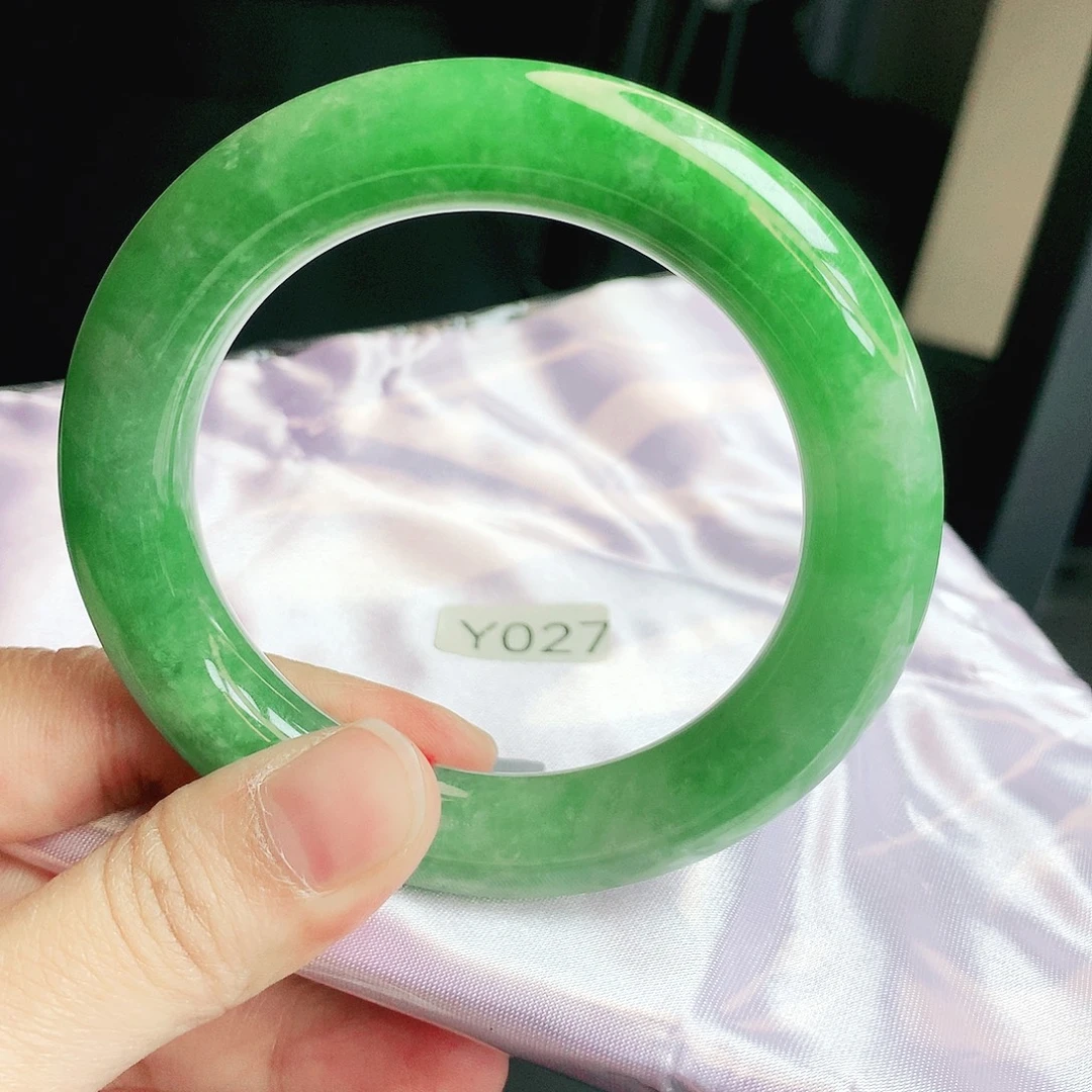 翡翠未镶嵌手镯缅甸天然a货翡翠手镯