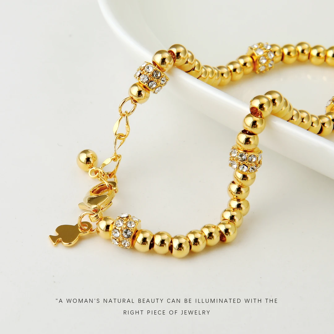 铜合金合成锆石手链 【经典转运珠】时尚手链A741