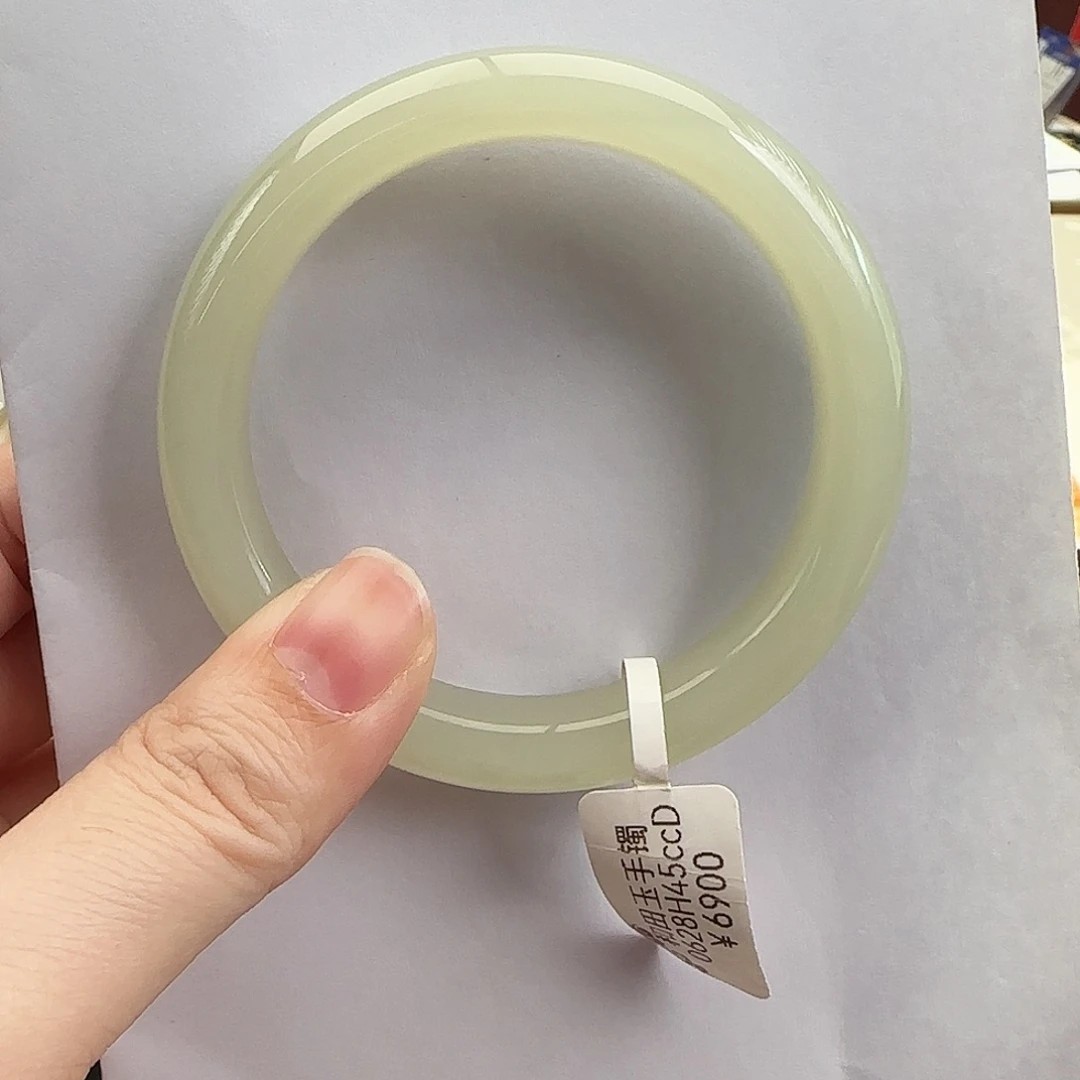 和田玉未镶嵌手镯55钢板老料