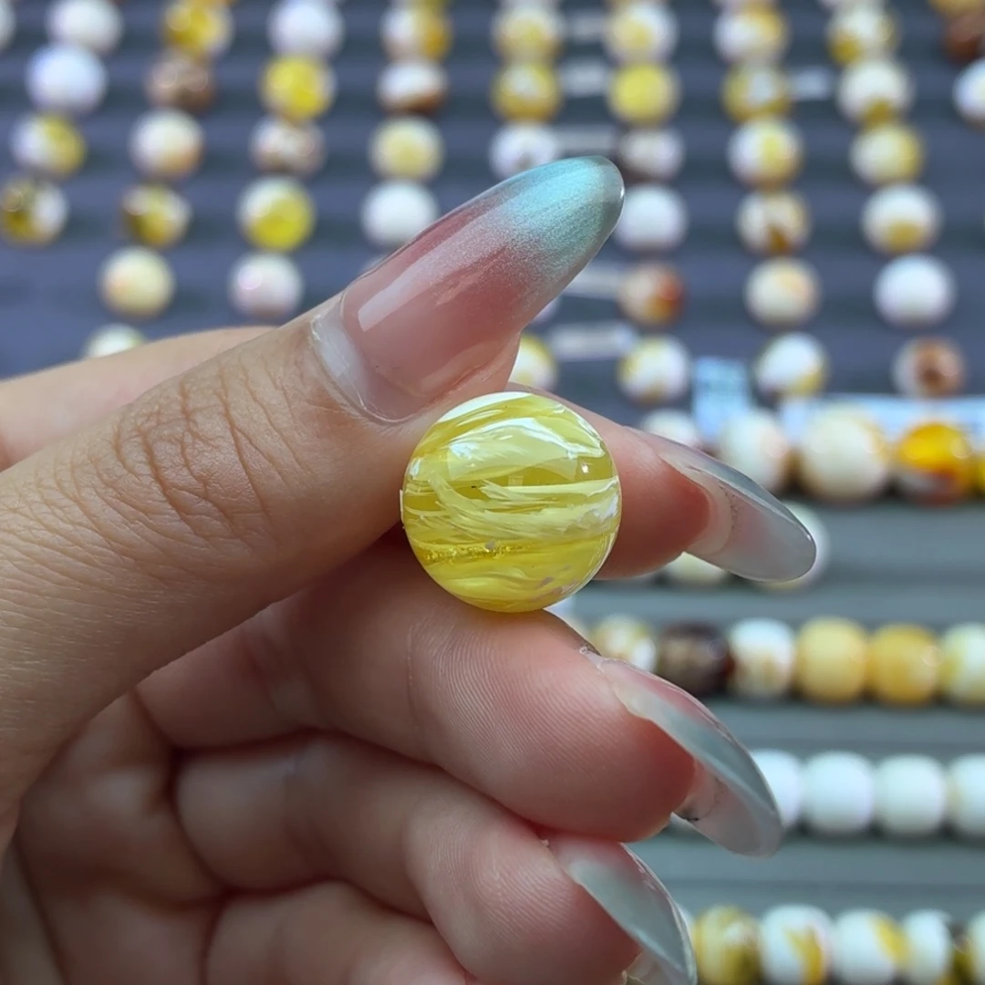 琥珀未镶嵌裸石蜜蜡15拉丝