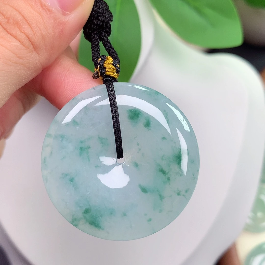 颈饰未镶嵌翡翠平安扣 38.2x5.8mm