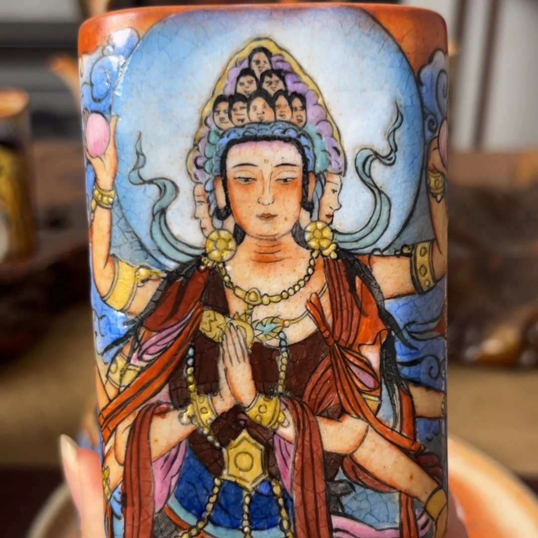 新品推荐十一面观音方杯