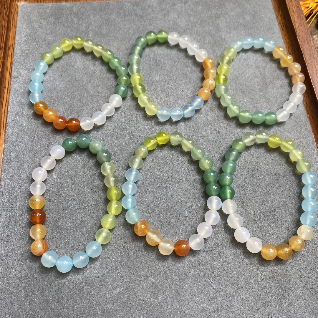 卡8mm 玛瑙手串  多样性发其一【MN0021】