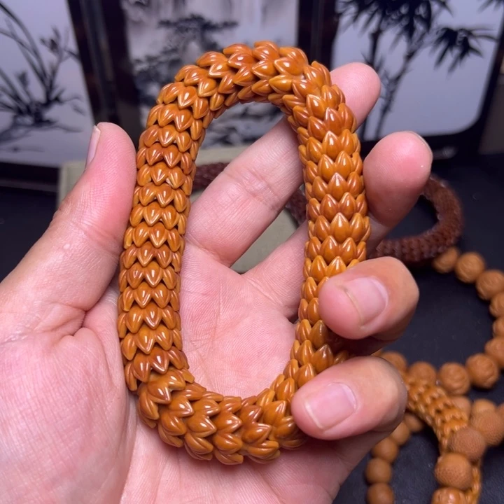 猴头核桃手串莲花