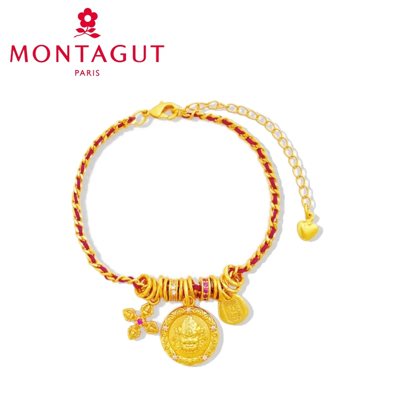Montagut/梦特娇 铜合金手链 古法工艺【添财送福】手链
