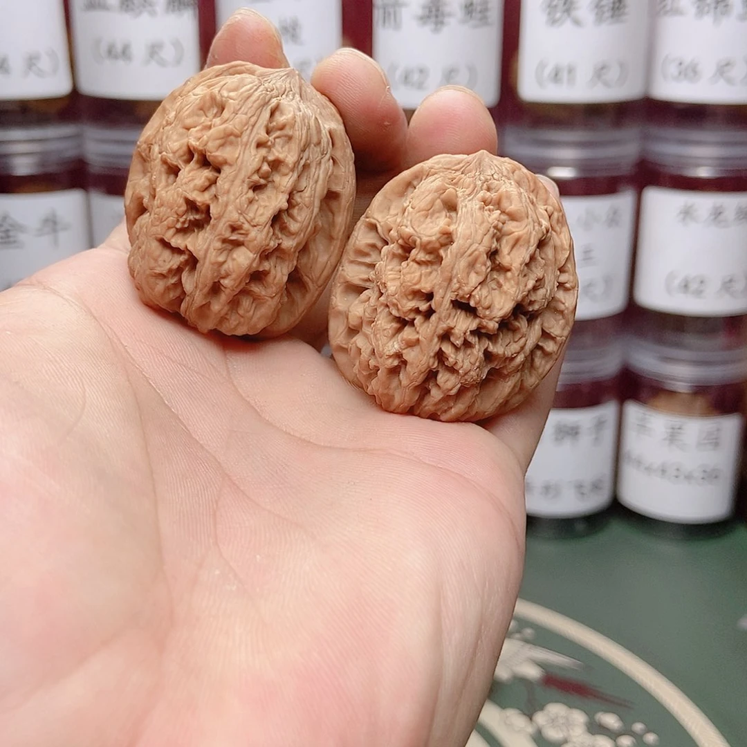 文玩核桃把件遛*38尺将军膀一对。。。