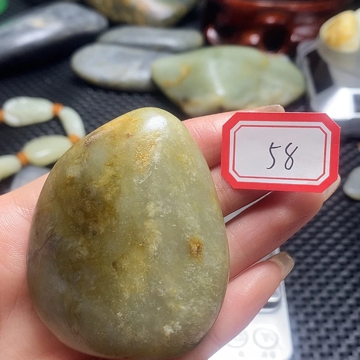 和田玉未镶嵌挂件58