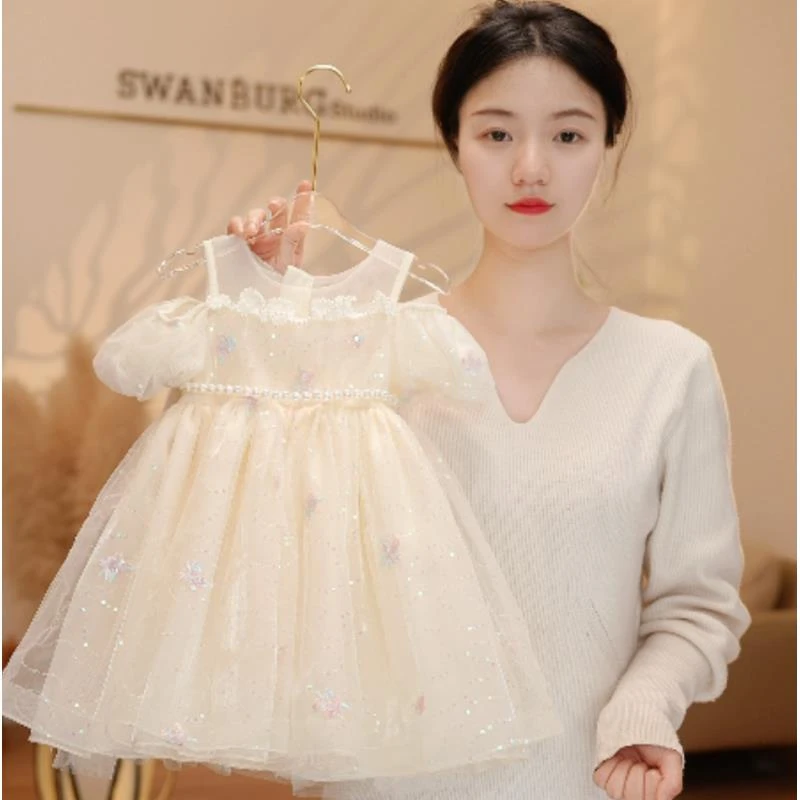 【Y.d0396】2025新款女童洋气礼服宝宝公主裙设计师款气质连衣裙