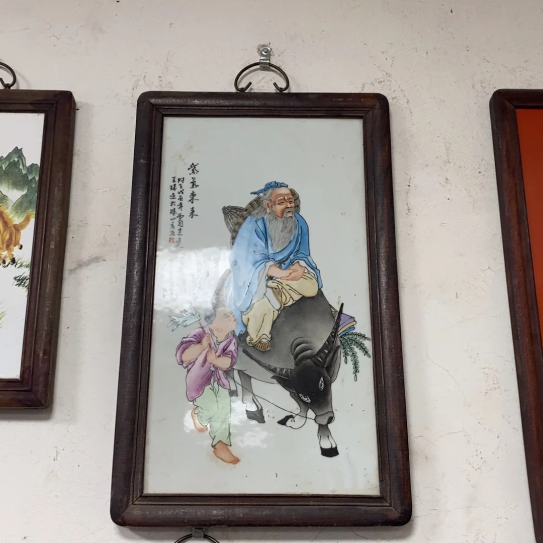 瓷片60*37*1景德镇瓷板画柴窑烧制