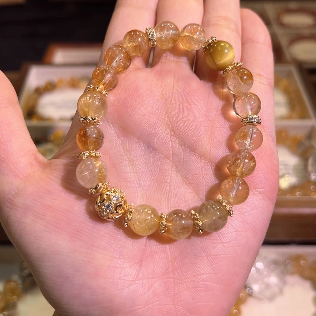 水晶手链未镶嵌黄塔晶