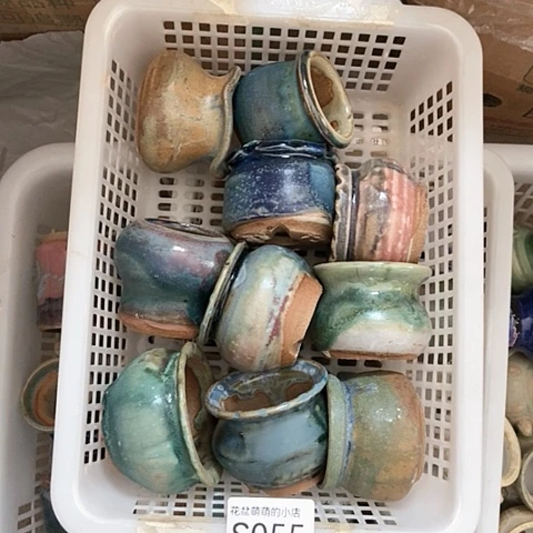 紫砂花盆055微瑕品口径4到5左右