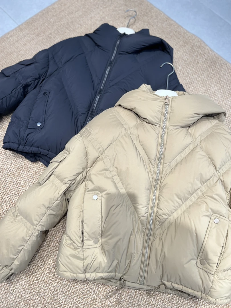 韩版冬季加厚短款连帽时尚休闲95白鸭绒羽绒服外套【紫罗兰】