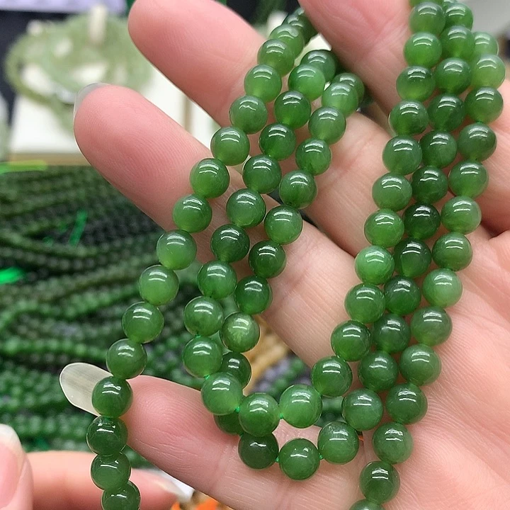 未镶嵌手链和田玉雪*6