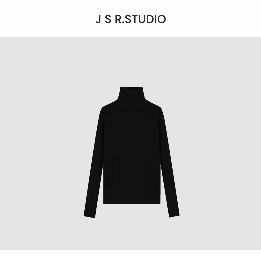 天丝羊毛软糯显瘦品质百搭中领长袖T恤SR90450