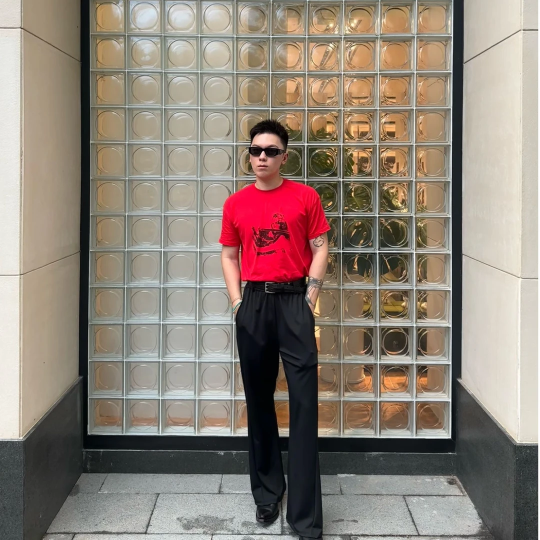 RUSTY DUSTY 微喇弹力亲肤休闲健身运动长裤