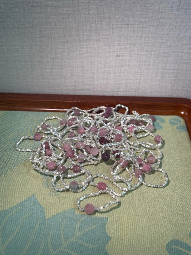 碧玺花花碎银戒指 发货多样性发其一 默认微瑕