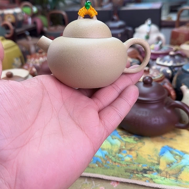 紫砂茶壶光素元宝120