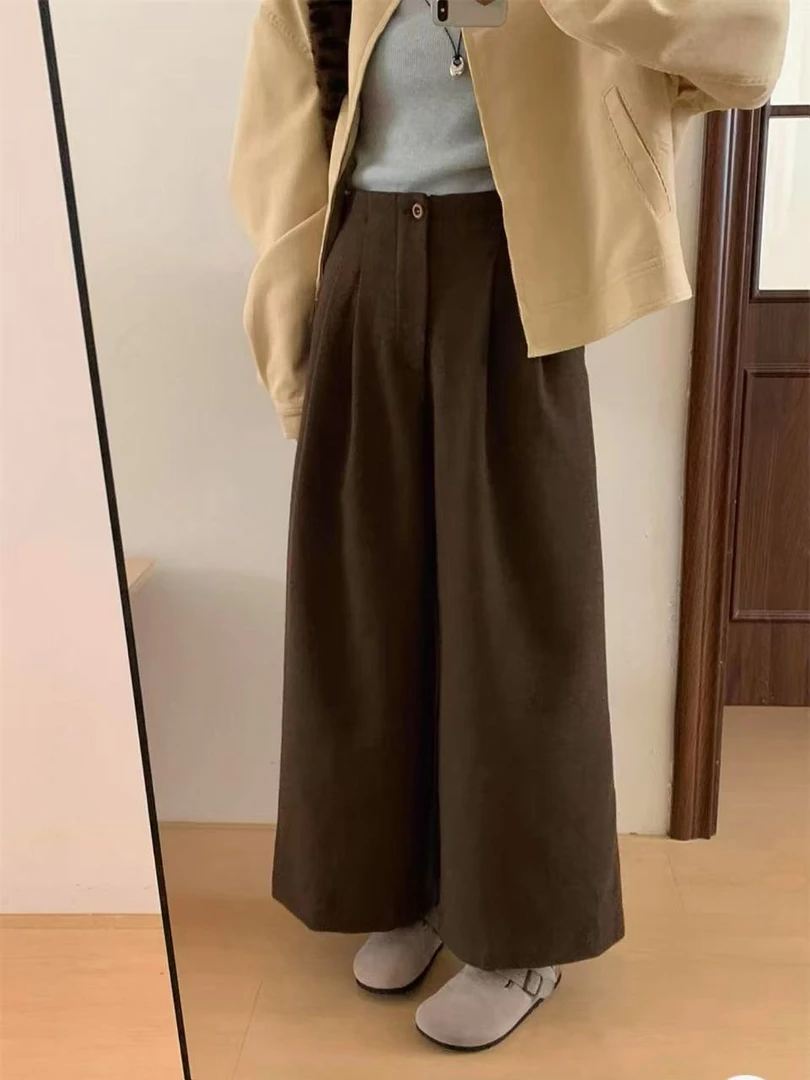 小妳XiaoNi———（冬款呢子阔腿裤1340211）